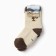 Children's socks from Mongol wool "deer", chocolate color, size 18-20