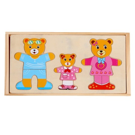 Developing toy "Dressing Bear" 3.5 × 26.5 × 13.5 cm, 54 parts-2