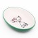 Keramic "cute kisa" saucer 200 ml 15.7 x 11.3 x 3.8 cm, green