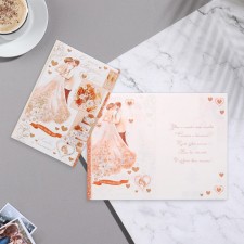 Открытка "С Днём Свадьбы!" конгрев, тиснение, пара, 29х19 см