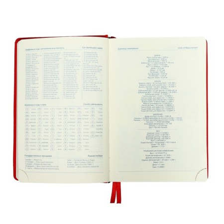 Dated diary 2024, A5, 168 sheets in the ruler, the leatherette "Nebraska", gold cut, red-5