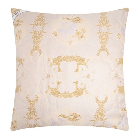 Pillow pillow 70x70 cm, camel wool, gloss-satin fabric, p/e 100%