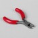A set of tools for needlework: side skeletons - 7.5 cm, round -liners - 8 cm, thin lugs - 8 cm, silver/red color