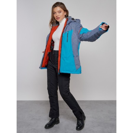 Ski jacket female winter, size 54, blue color-19