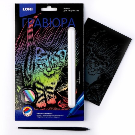 Gravity classic Small with effect holographic "Little kitten"
