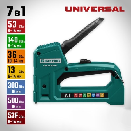 Universal Stapler Kraftool 31524, type of bracket 53/53f/140/13/36/300/500, 6 - 14 mm