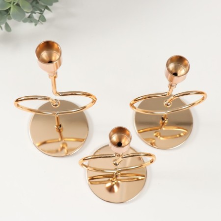 Climber Metal "Aurelius" set 3 pcs gold d = 2cm height 26; 20.5; 16.5 cm 9.5x8x26 cm-4