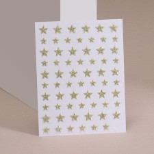 Nail stickers 10*8cm stars gold with a globe substrate qf