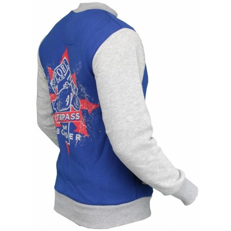 Bomber, sweatshirt without a hood, buttons, size l-4