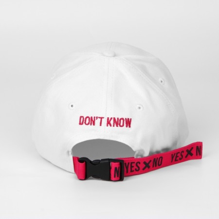 Women's cap YES/No, with tape, white color, rr 56-5