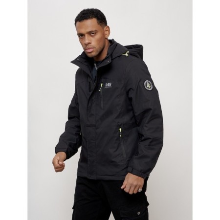 Sports male jacket, size 52, black color-1