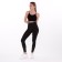Female leggings, black color, size 42