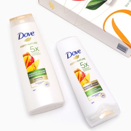 Gift kit Women's Dove "Deep Power and Restoration": shampoo, 250 ml + balm, 200 ml-2