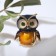 Brooch "Owl" cartoon, color in gold