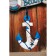 Interior anchor with a rope and a star, white-blue 5*23*32cm