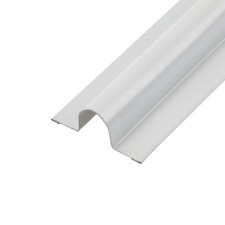 Metal semicircular box, D14 mm, 44x16 mm, l = 2500mm, white