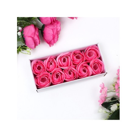 Soap roses, pink, set of 10 pcs.-11