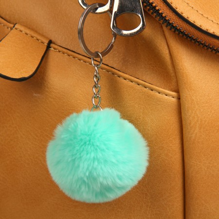 Fluffy on the ring "Pompon" d = 5 cm mix-2