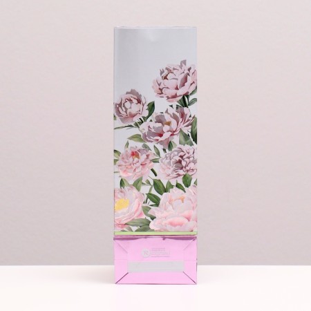 Package package packing, two -layer, "peonies", pink, 8 x 5 x 24 cm-1