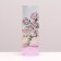 Package package packing, two -layer, "peonies", pink, 8 x 5 x 24 cm
