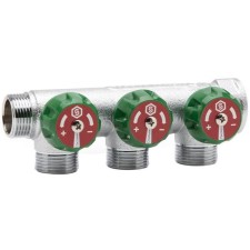 Коллектор регулирующий STOUT SMB-6849-011202, 1", 2 выхода, 1/2", плоское уплотнение
