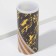 Electronic candle "Black with gold", 5 x 10 cm