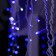 Garland "fringe" 4 × 0.6 m, IP44, white thread, 180 LED, glow blue, flickering white, 220 V