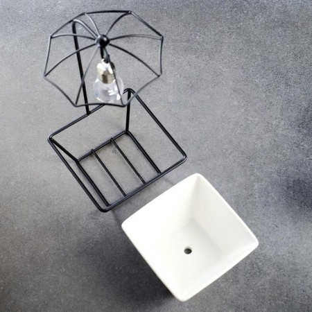 Pot on a stand with lighting, 22x10x10cm 3/lr41-4