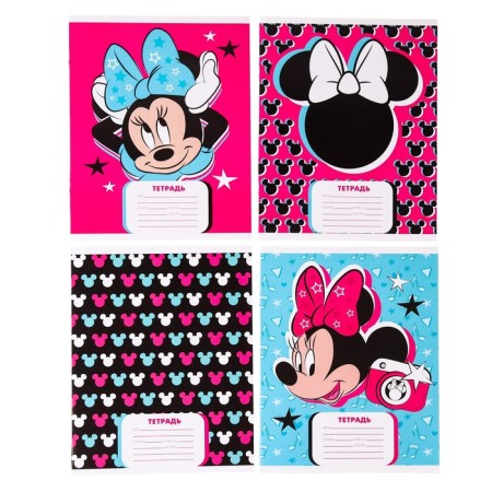 Notebook in a line of 24 sheets, 4 types of mix, cover coated cardboard, Minnie Mouse-2