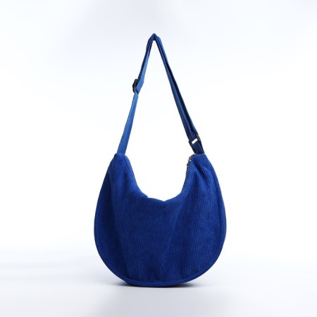 Youth bag with a zipper, blue color-3