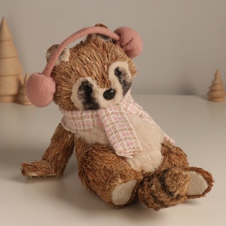 Decor "Steep raccoon in headphones" 17.5x21x18 cm