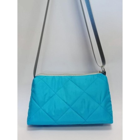 Melodia bag turquoise quilted fabric-2