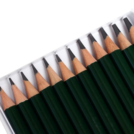 Pencils are an artistic set of 12 pieces (2h, h, hb, b, 2b, 3b, 4b, 5b, 6b, 8b, 10b, 12b)-4
