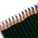 Pencils are an artistic set of 12 pieces (2h, h, hb, b, 2b, 3b, 4b, 5b, 6b, 8b, 10b, 12b)