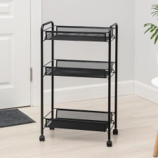 Roadfly 2K, 3 tiers, 44 × 25 × 73.5 cm, on wheels, black color