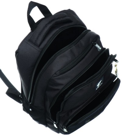 Youth backpack, 42 ​​x 31 x 13 cm, ergonomic back, Stavia "You can", black-7