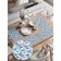 A set of napkins for setting the New Year balls table, rectangular, rounded edges, size 30x46 cm, 4 pcs