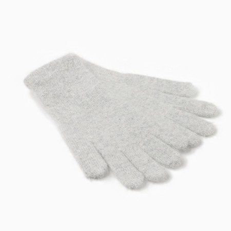 Women's gloves minku, light gray color, 25 cm