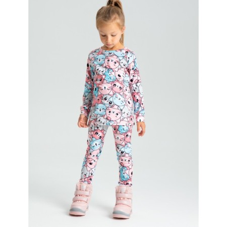 Thermal complex for girls: trousers, sweatshirt, height 110 cm-1