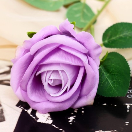 Artificial flowers "Rose charm" 6x46 cm, lilac-1