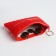 Women's wallet with lightning, red color