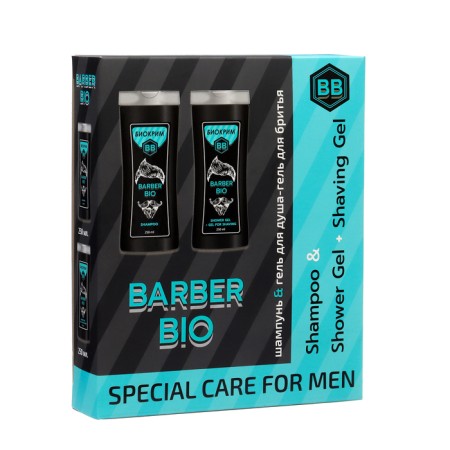 Gift set of men's Barber - Bio: shope -gel shower, 250 ml + shaving gel, 250 ml-1