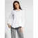 Women's shirt with an asymmetric Basque Contse Elegant, size XL, color White