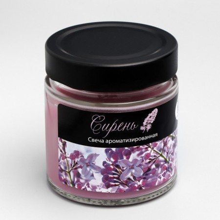Candle in the bank Aromatic "Lilac", 25 hours-5