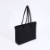 Soper bag with zipper, black color