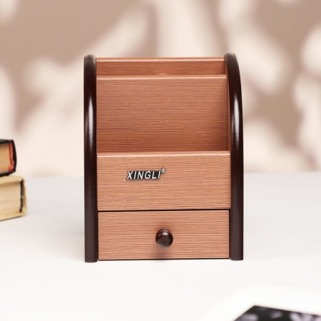 Organizer 3 sections, with a drawer, 14*11.5*10cm-2