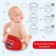 Reusable diaper "I love mom", the color is red