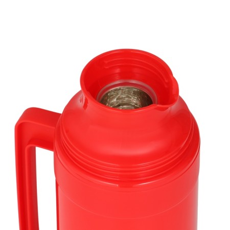 Thermos 1 l, with a glass flask, 2 circles, 13.5 x 32 cm, red-3