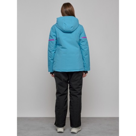 Ski suit female, size 48, blue color-3