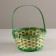 Wicker basket, d21xh24 cm, green, bamboo